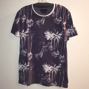 Thomson & Richards Purple White Palm Tree T Shirt